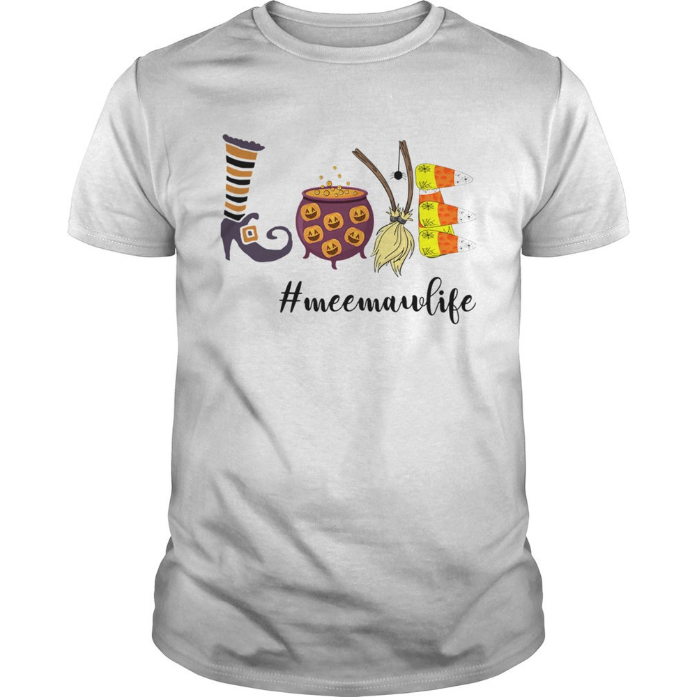 Women Halloween Love Meemawlife Meemaw Life Tshirt